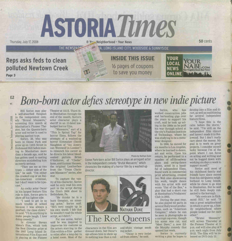Astoria Times article on Bill Sorice